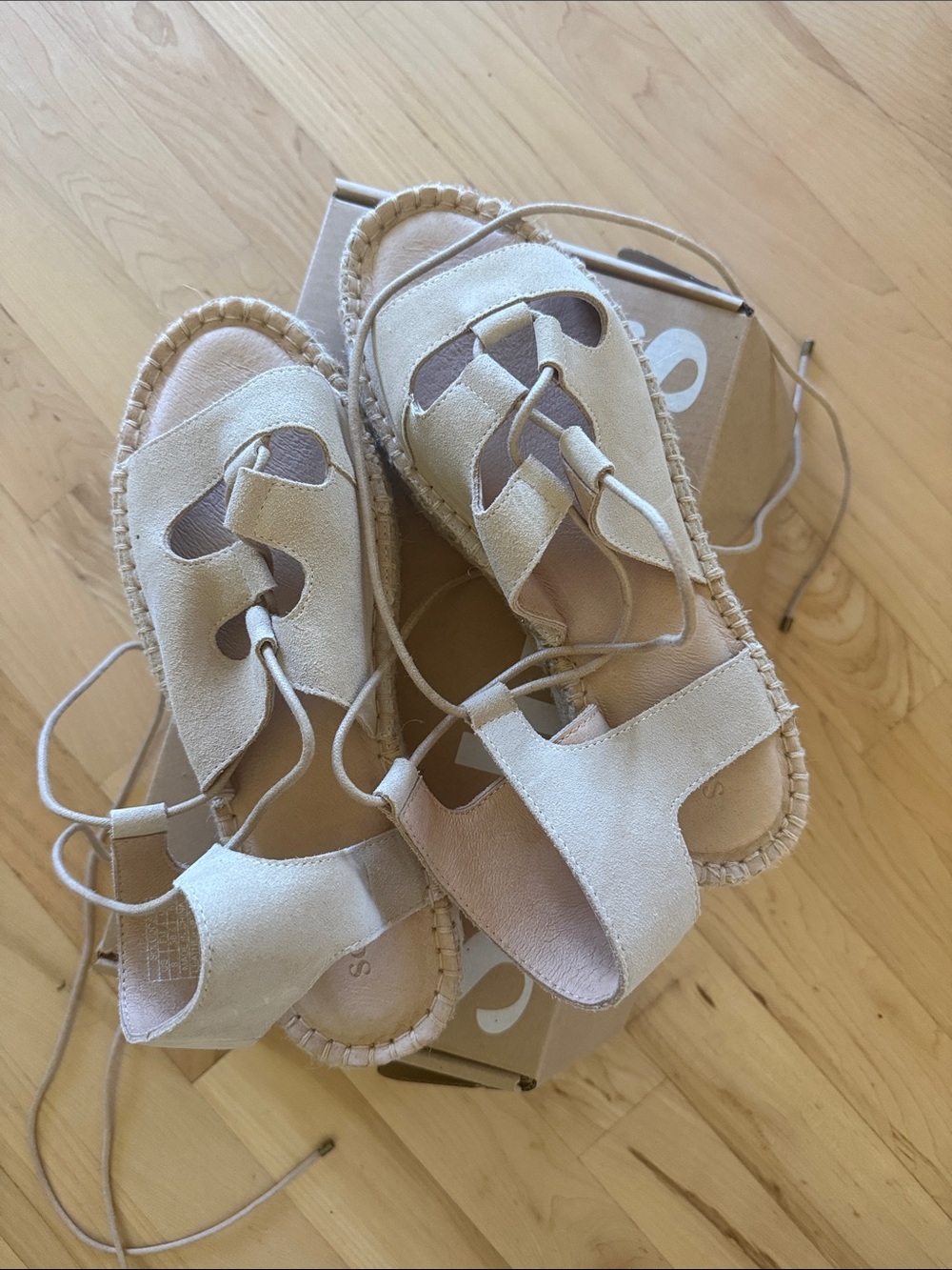 Soludos Women’s Lace-Up Suede Espadrille leather sandals gladiator